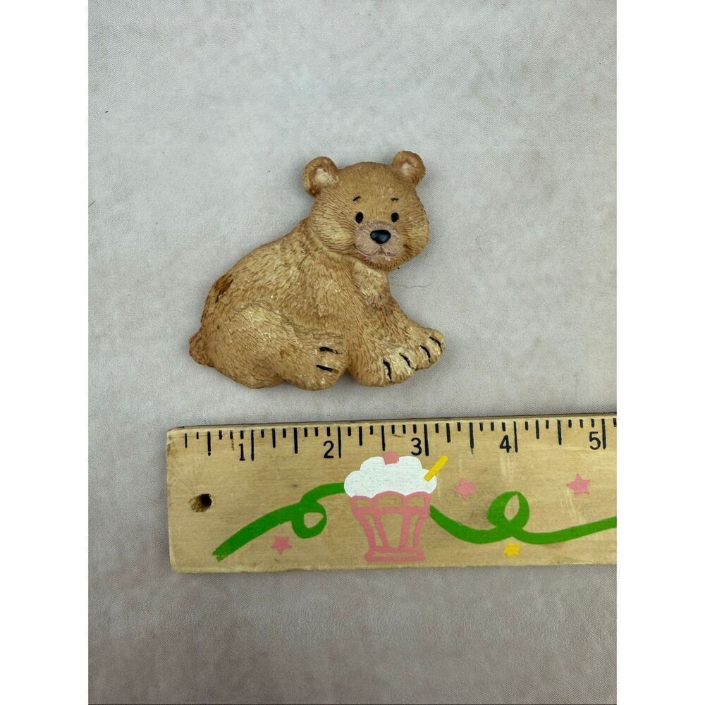 Vintage Bear Magnet Cottagecore Teddybear Ceramic 1980s